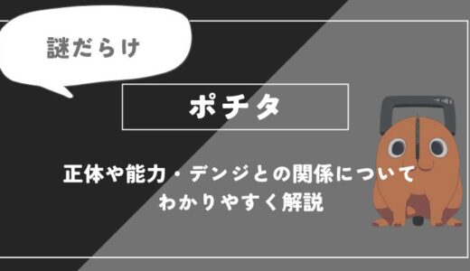 ポチタの正体や能力・デンジとの関係についてわかりやすく解説【チェンソーマン】