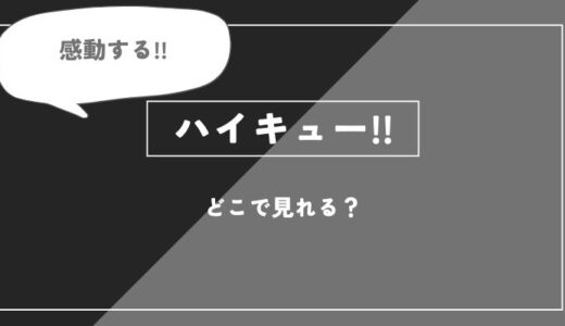 「ハイキュー!!」のアニメ全話を視聴できる動画配信サブスクを全て比較