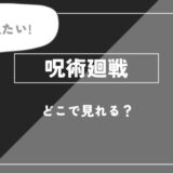 「呪術廻戦」のアニメ全話を視聴できる動画配信サブスクを全て比較