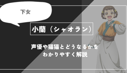 小蘭（シャオラン）とは？声優や小蘭はどうなるかを紹介