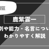 鹿紫雲一の性別や能力・名言についてわかりやすく解説【呪術廻戦】