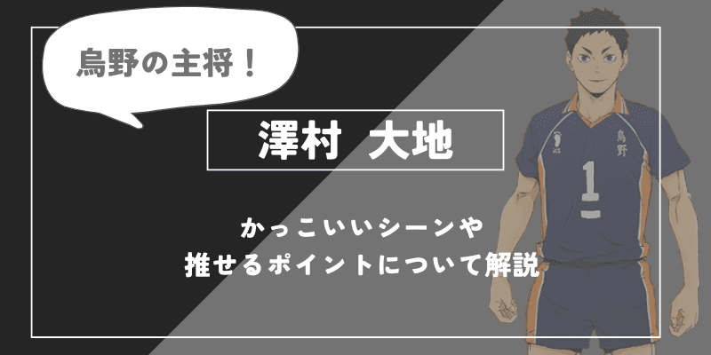 澤村大地の魅力！かっこいいシーンや推せるポイントについて解説【ハイキュー!!】