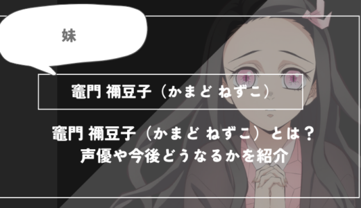 竈門 禰豆子（かまど ねずこ）とは？声優やどうなるかを紹介｜【鬼滅の刃】