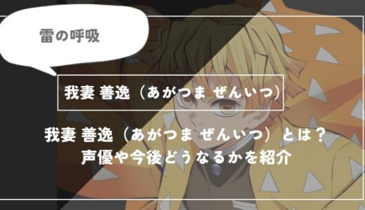 我妻 善逸（あがつま ぜんいつ）とは？声優やどうなるかを紹介｜【鬼滅の刃】