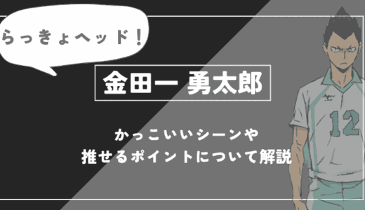 金田一 勇太郎の魅力！かっこいいシーンや推せるポイントについて解説【ハイキュー!!】