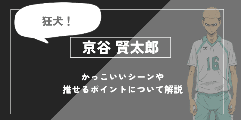 京谷 賢太郎の魅力！かっこいいシーンや推せるポイントについて解説【ハイキュー!!】