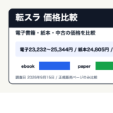 転スラを電子書籍・紙本・中古で価格比較する記事のアイキャッチ画像