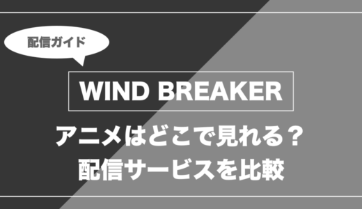 アニメ「WIND BREAKER」はどこで見れる？無料視聴できる配信サービスを比較