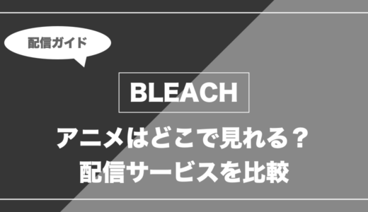 アニメ「BLEACH」はどこで見れる？無料視聴できる配信サービスを比較