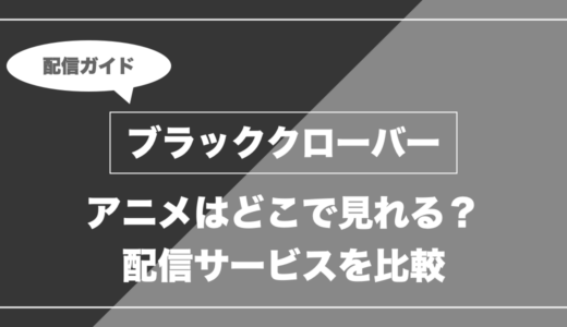 アニメ「ブラッククローバー」はどこで見れる？無料視聴できる配信サービスを比較